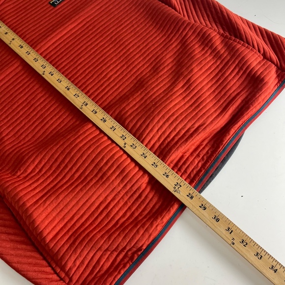 LL Bean Rustic Orange Ultra Soft Ribbed Pullover Sweater Men 2XL With Pockets - Picture 9 of 9